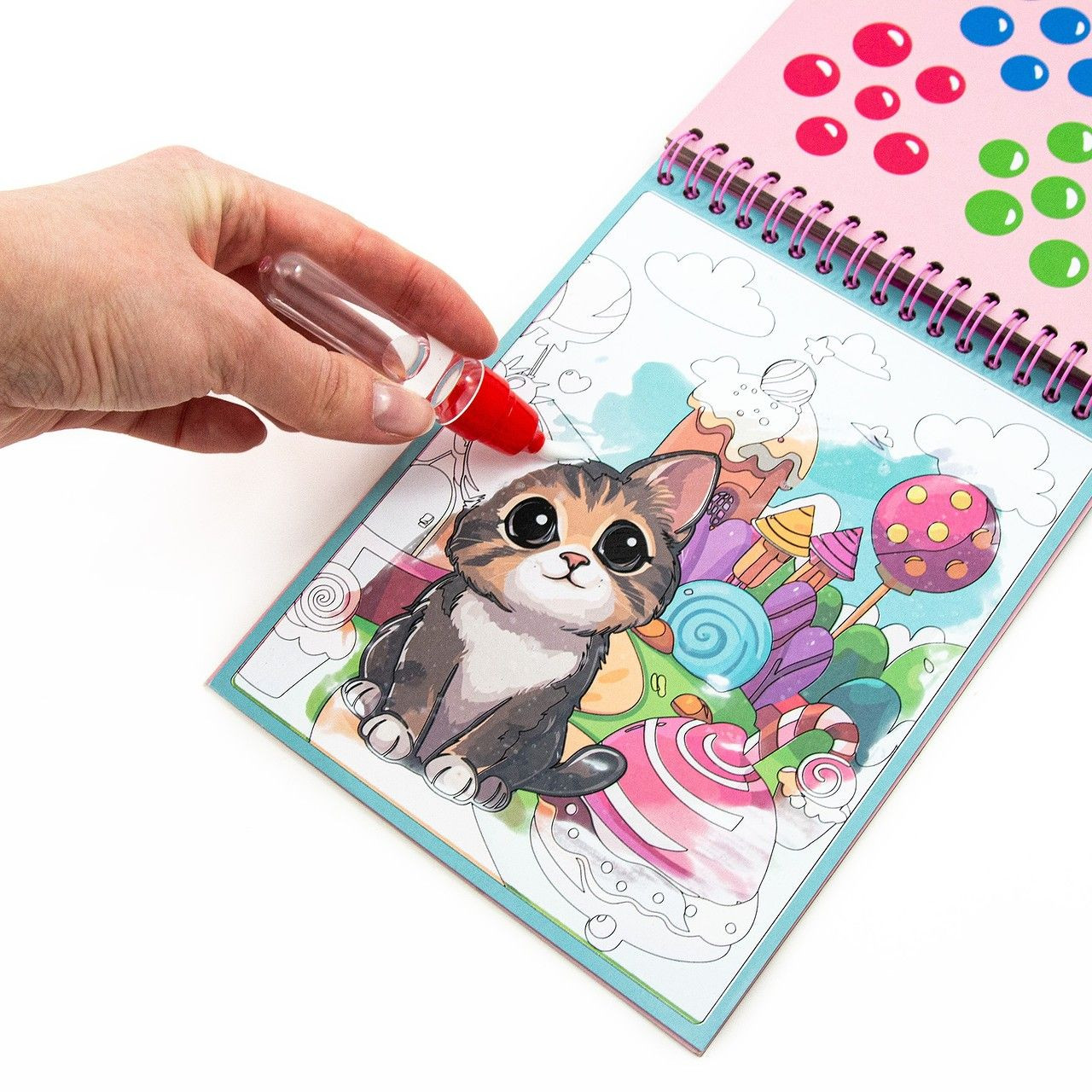 Magiczna wielorazowa kolorowanka wodna P Kotki Kidea MWKWPKA Derform